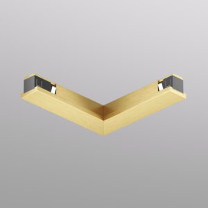 TR5723-SB Электрический коннектор для трека SHINE BASE 90° потолок-потолок, сатинированная латунь, алюминий